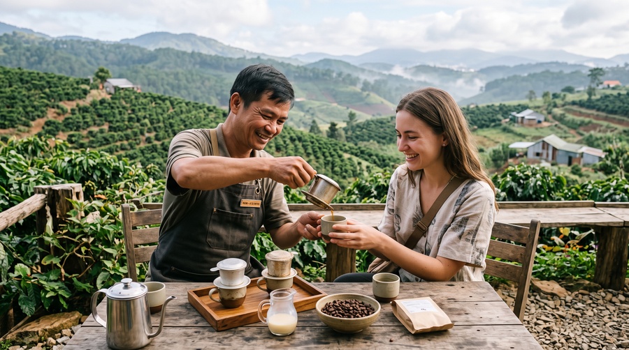 Vietnamese coffee tasting