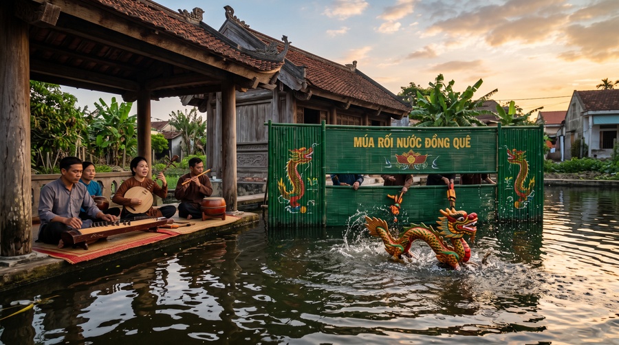 Water puppet theater